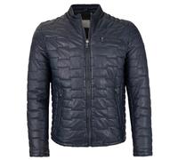 bugatti - Herren Echtleder Lederjacke Steppjacke Lammnappa Navy Größe 58