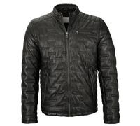 Bugatti - Herren Lederjacke Steppjacke Lammnappa schwarz : 54