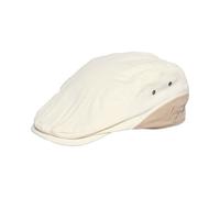bugatti | Herren Flatcap Colorblock einfarbig verstellbar mit Logostick | 100% Baumwolle Off White
