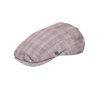 bugatti Herren Flatcap Karo | Leinen Baumwolle Sommer Cap | Leichte Schirmmütze Casual Pepper
