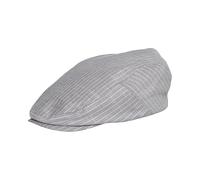 bugatti Herren Flatcap Nadelstreifen Sommer Schirmmütze verstellbar 70% Baumwolle | 18 x 26 cm Navy