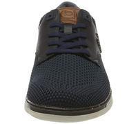 Bugatti Schnürhalbschuh aus atmungsaktivem Materialmix, Memory Foam, elastische Schnürsenkel, Dunkelblau, 41 EU