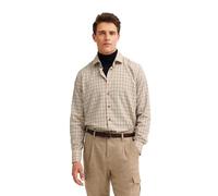 bugatti Herren Freizeithemd Langarm 9150-88951D Modern Fit, Kent-Kragen, kariert, weicher Materialmix