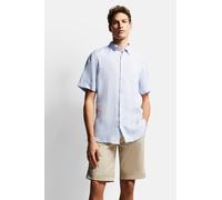 bugatti Kurzarmhemd Herren Slim Fit Kurzarm Leinen blau, L