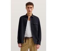 Businesshemd BUGATTI "Regular Fit", Herren, Gr. M, Normalgrößen, 390, marine, Canvas, 100% Baumwolle, unifarben, regular fit, Hemden, im Overshirt-Style (84236849-M) 390, marine