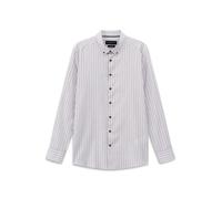 Businesshemd BUGATTI "Button-Down-Kragen", Herren, Gr. XL, Normalgrößen, 70, braun, Canvas, 100% Baumwolle, gestreift, normal, Hemden, im Streifen-Design (84433852-XL) 70, braun