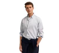 Langarmhemd BUGATTI "Easy Care", Herren, Gr. 3XL, Normalgrößen, blau (320, hellblau), 100% Baumwolle, bedruckt, normal, eckige 2-Knopf-Manschette, Hemden, mit kleinem Print (42446351-XXXL) 320, hellbl