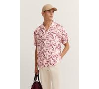 Kurzarmhemd BUGATTI, Herren, Gr. 3XL, Normalgrößen, 980, bordeaux, 88% Viskose, 12% Polyester, gemustert, casual, regular fit, Kurzarm gerader Abschluss, Hemden, mit Reverskragen (19349416-XXXL) 980, 