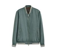 Collegejacke BUGATTI "Regular Fit", Herren, Gr. 52, 150, moos, 100% Polyester, unifarben, regular fit, Bündchen, Jacken Collegejacke, wasserabweisend trotz leicht perforiertem Oberstoff (63214606-52)