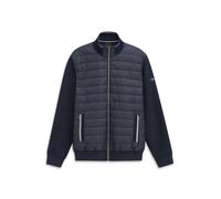 bugatti Herren Sweatjacke Modern Fit Reißverschluss Basic Stehkragen Material-Mix Steppfront