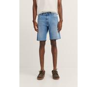 Bermudas BUGATTI, Herren, Gr. 48, Normalgrößen, 335, blau, 87% Baumwolle, 11% Polyester, 2% Elasthan, unifarben, casual, normal, Hosen, im Used-Wash-Design (83740060-48) 335, blau