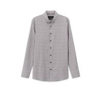 Businesshemd BUGATTI "Modern Fit", Herren, Gr. L, Normalgrößen, 70, braun, Canvas, 100% Baumwolle, kariert, normal, Hemden, mit Button-Down-Kragen (27287603-L) 70, braun