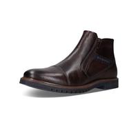 Stiefelette BUGATTI, Herren, Gr. 42, dunkelbraun, Leder, Basic, Schuhe Stiefelette, Boots mit beidseitigen Reißverschlüssen (13019708-42) dunkelbraun