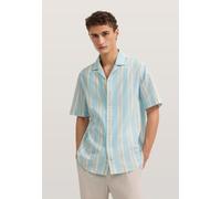 Kurzarmhemd BUGATTI, Herren, Gr. M, Normalgrößen, blau (420, aqua), Canvas, 100% Baumwolle, unifarben, normal, Hemden, Modern Fit aus reiner Baumwolle (62873827-M) 420, aqua