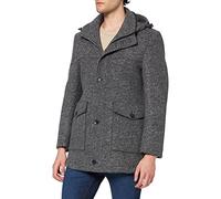 bugatti Herren Kurzmantel aus Wolle mit abnehmbarer Kapuze