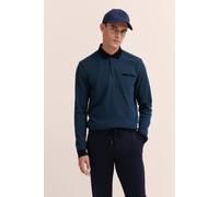 Bugatti Herren Langarm-Poloshirt mit Strukturkragen 4XL