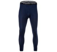 bugatti Herren Lange Unterhose - Feinripp, Eingriff, Baumwolle, einfarbig Blau M