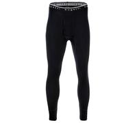 bugatti Herren Lange Unterhose - Feinripp, Eingriff, Baumwolle, einfarbig M Schwarz