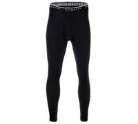 bugatti Herren Lange Unterhose - Feinripp, Eingriff, Baumwolle, einfarbig Schwarz M