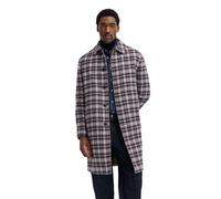 Langmantel BUGATTI "Wollmix", Herren, Gr. 54, grau (250, grau), 60% Wolle, 30% Polyester, 10% sonstige Fasern, kariert, normal, normaler Saum, Mäntel, kariert mit Umlegekragen und Modern Fit (28770030