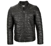 Bugatti - Herren Lederjacke Steppjacke Lammnappa schwarz : 58