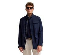 bugatti Fieldjacket Herren Stehkragen Leinen blau, 54 (XL)