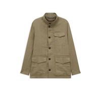 Kurzjacke BUGATTI "Regular Fit", Herren, Gr. 58, 180, oliv, 100% Leinen, unifarben, regular fit, Jacken Kurzjacke, Pure linen mit Stehkragen (33632829-58) 180, oliv