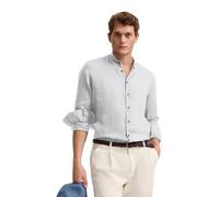 bugatti Herren Leinenhemd 9550-18900E | Modern Fit mit Stehkragen
