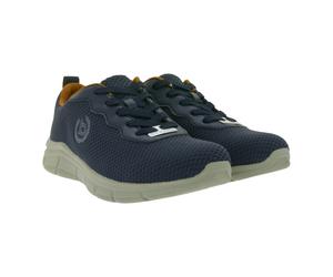 bugatti Herren Low-Top Sneaker Schnür-Schuhe mit Label-Logo City-Schuhe 345-AFA15-6900 Blau 42
