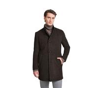 Kurzmantel BUGATTI, Herren, Gr. 50, braun (cognac), 46% Polyester, 36% Wolle, 9% Baumwolle, 6% Viskose, 3% sonstige Faser, unifarben, casual, slim fit, Langarm normaler Saum, Mäntel, mit Stretchfunkti