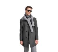 Kurzmantel BUGATTI, Herren, Gr. 50, grau (dunkelgrau), 58% Wolle, 25% Polyester, 13% Polyamid, 3% sonstige Fasern, 1% Elasthan, unifarben, normal, normaler Saum, Mäntel, mit Westenfake (63983560-50) d