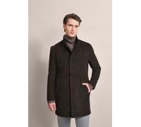 Kurzmantel BUGATTI, Herren, Gr. 48, braun (cognac), 46% Polyester, 36% Wolle, 9% Baumwolle, 6% Viskose, 3% sonstige Fasern, unifarben, slim fit, normaler Saum, Mäntel, mit Stretchfunktion (88973427-48