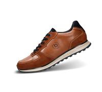 bugatti Herren Materialmix-Sneaker im klassischen Business-Stil, Cognac, 45 EU