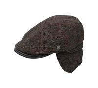 bugatti Herren Mütze - Karierte Schirmmütze mit Ohrenklappen aus reiner Wolle - Größe 55-62