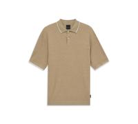 Poloshirt BUGATTI "kurzarm", Damen, Gr. XL, 40, beige, 50% Baumwolle, 50% Polyester, unifarben, regular fit, ohne Ausschnitt, Shirts, gestrickt in Regular Fit (89102057-XL) 40, beige