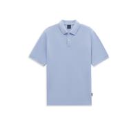 Poloshirt BUGATTI "Modern Fit", Herren, Gr. L, blau (320, hellblau), 85% Baumwolle, 15% Polyester, normal, ohne Ausschnitt, Shirts, strukturierter Baumwollmix (41169303-L) 320, hellblau