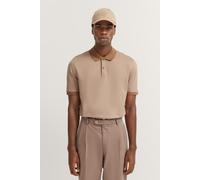 Poloshirt BUGATTI, Herren, Gr. L, 60, taupe, 100% Baumwolle, unifarben, normal, ohne Ausschnitt, Rippbündchen, Shirts, aus Baumwolle (94960217-L) 60, taupe