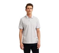 bugatti Herren Polo Shirt Kurzarm 8150-85032D Modern Fit Polokragen Allover-Rauten-Muster stilvoll bequem pflegeleicht