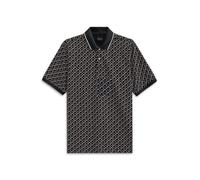 Poloshirt BUGATTI "Modern Fit", Herren, Gr. XL, 390, marine, 52% Baumwolle, 44% Polyester, 4% Elasthan, Rautenmuster, casual, normal, ohne Ausschnitt, Kurzarm Rippbündchen, Shirts, mit Rauten-Muster (