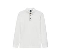 bugatti Regular Fit Poloshirt mit Kontrastkragen und Label-Stitching in Weiss, Größe M