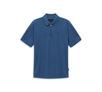 Poloshirt BUGATTI, Herren, Gr. M, 370, blau, 50% Baumwolle, 50% Polyester, unifarben, normal, ohne Ausschnitt, Shirts, mit kurzem Reißverschluss (21032426-M) 370, blau