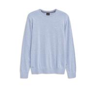 Strickpullover BUGATTI Gr. XXXL, blau (hellblau) Herren Pullover Rundhalspullover mit Logostickerei (52134037-XXXL)