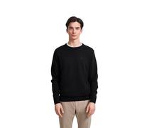 Strickpullover BUGATTI Gr. S, schwarz Herren Pullover Rundhalspullover mit Logostickerei (91329259-S) schwarz