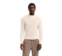 Rollkragenpullover BUGATTI "Regular Fit", Herren, Gr. M, 20, ecru, 90% Wolle, 10% Seide, unifarben, regular fit, ohne Ausschnitt, Rippbündchen, Pullover Rollkragenpullover, aus Merino-Wolle-Seide-Mix