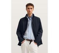 Regenjacke BUGATTI "Regular Fit", Herren, Gr. 50, 390, marine, 100% Polyester, unifarben, regular fit, Jacken Regenjacke, wasserdicht winddicht atmungsaktiv RainSeries (71739600-50) 390, marine