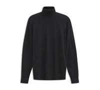 Rollkragenpullover BUGATTI "Regular Fit", Herren, Gr. M, 390, marine, 95% Baumwolle, 5% Kaschmir, unifarben, casual, regular fit, ohne Ausschnitt, Langarm Rippbündchen, Pullover, aus Baumwolle-Kaschmi