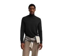 Rollkragenpullover BUGATTI "Regular Fit", Herren, Gr. XL, grau (280, dunkelgrau), 95% Baumwolle, 5% Kaschmir, unifarben, regular fit, ohne Ausschnitt, Rippbündchen, Pullover Rollkragenpullover, aus Ba