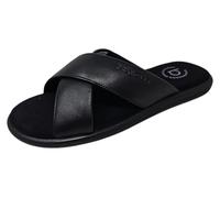 bugatti Pantoletten Herren Glattleder schwarz, 44 (9.5)