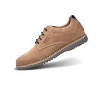 bugatti Herren-Sandfarbene Wildlederschuhe mit minimalistischen Nähten, klassischer Silhouette, herausnehmbaren Memory-Foam-Einlegesohlen, Bequeme Smart-Casual-Schuhe Sand 44 EU