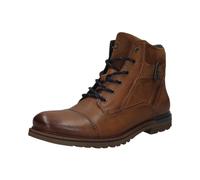 Schnürboots BUGATTI, Herren, Gr. 44, cognac, Leder, used, Schuhe, Stiefel, Winterboots, Workerboots mit modischer Zierschnalle (41544007-44) cognac